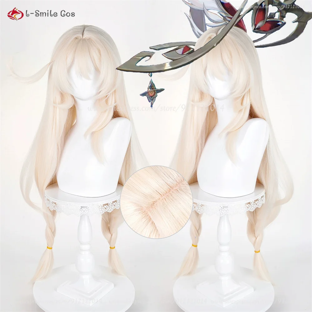 

Alice Cosplay Wig 98cm Light Pink Golden Wigs For Women Genshin Cosplay Anime Wig Heat Resistant Synthetic Hair Halloween