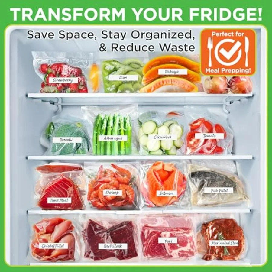 Sellador al vacío automático de alimentos, sistema eléctrico de conservación de sellado de aire para alimentos secos y húmedos, Control LED, fuerte succión incluida