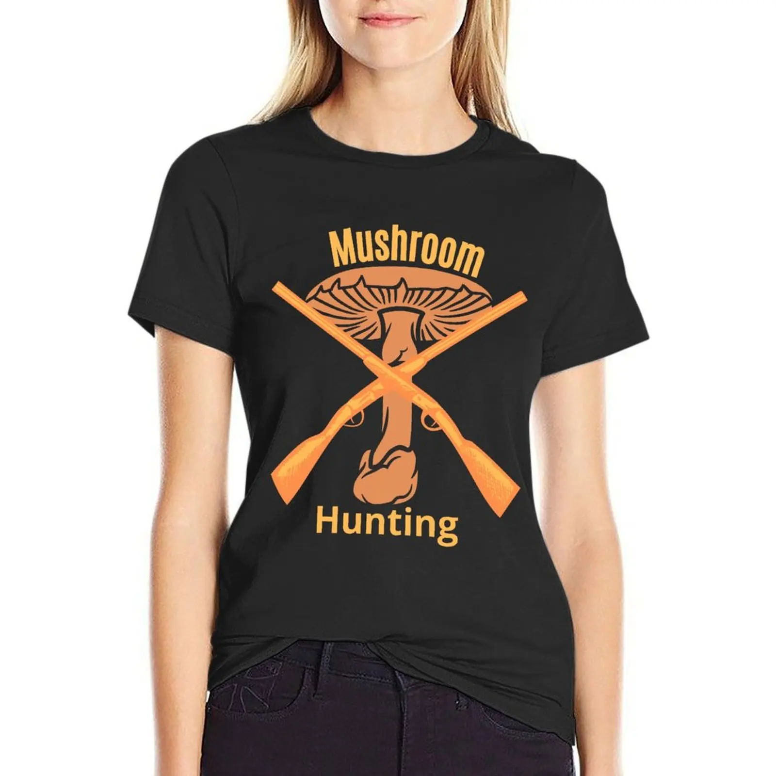 Gift idea for mushroom hunters: Mushroom hunting T-Shirt hippie clothes plus size tops Womens clothing