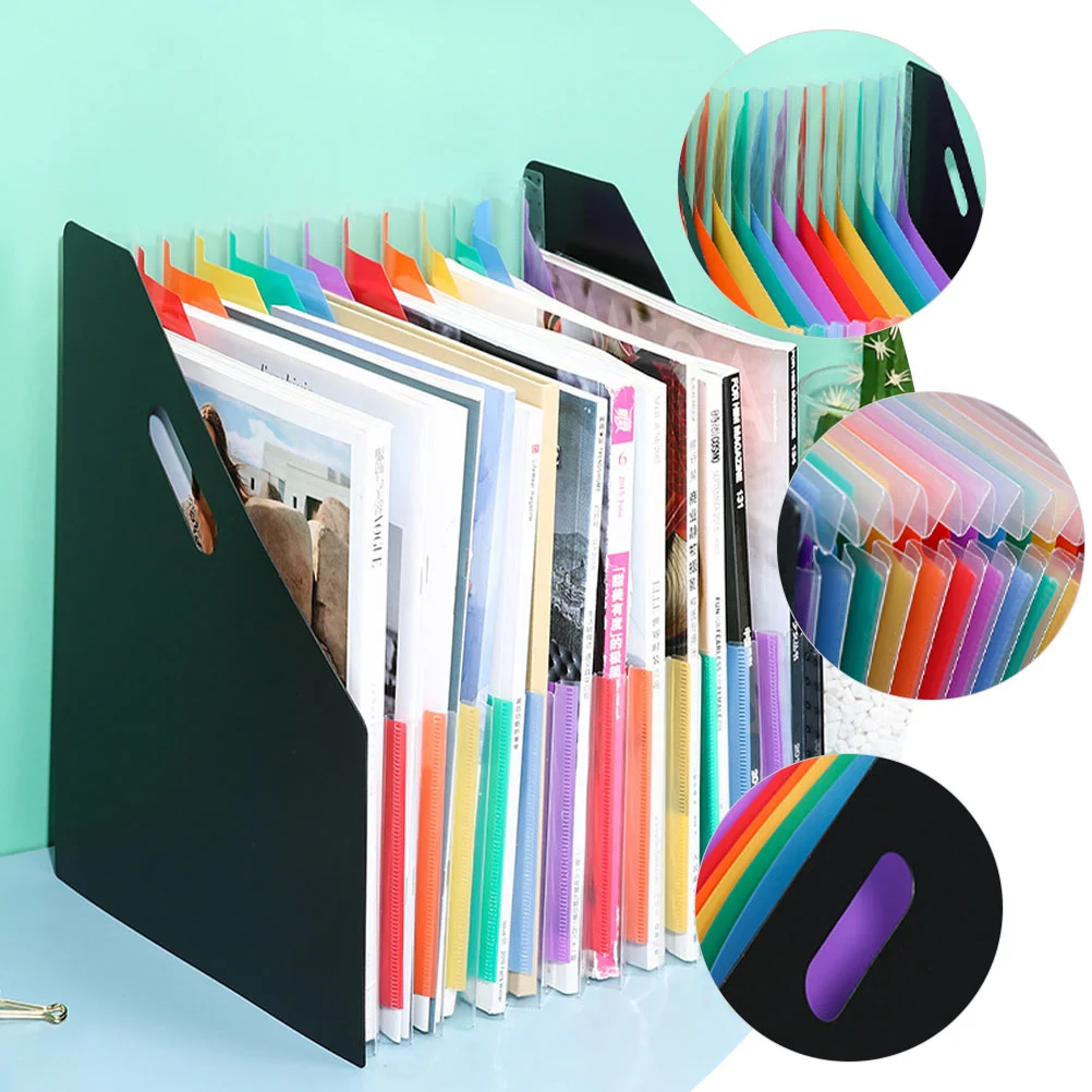 Organ Pack Folder Organizers Capacity Desk File Racks for Desktop Expandable Paper Plastic Bills Vertical