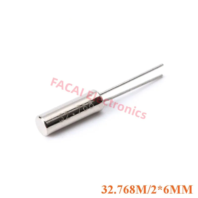 10pcs/lot 32.768KHz 32.768 KHZ 32.768K Frequency Resonator Oscillator Quartz Crystal Cylender 2*6mm