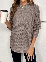 Maglioni da donna Maglione pullover in maglia slouchy con maniche a palloncino alla moda, maglioni para mujeres