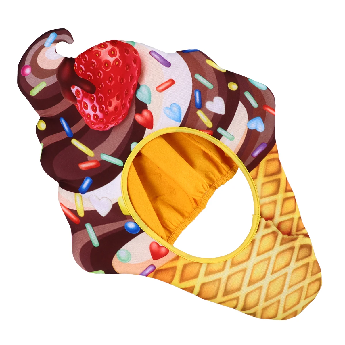 

Ice Cream Party Hat Funny Food Headwear Non Woven Fabric Cosplay Decorative Reusable Premium Halloween Christmas Photo Shoot