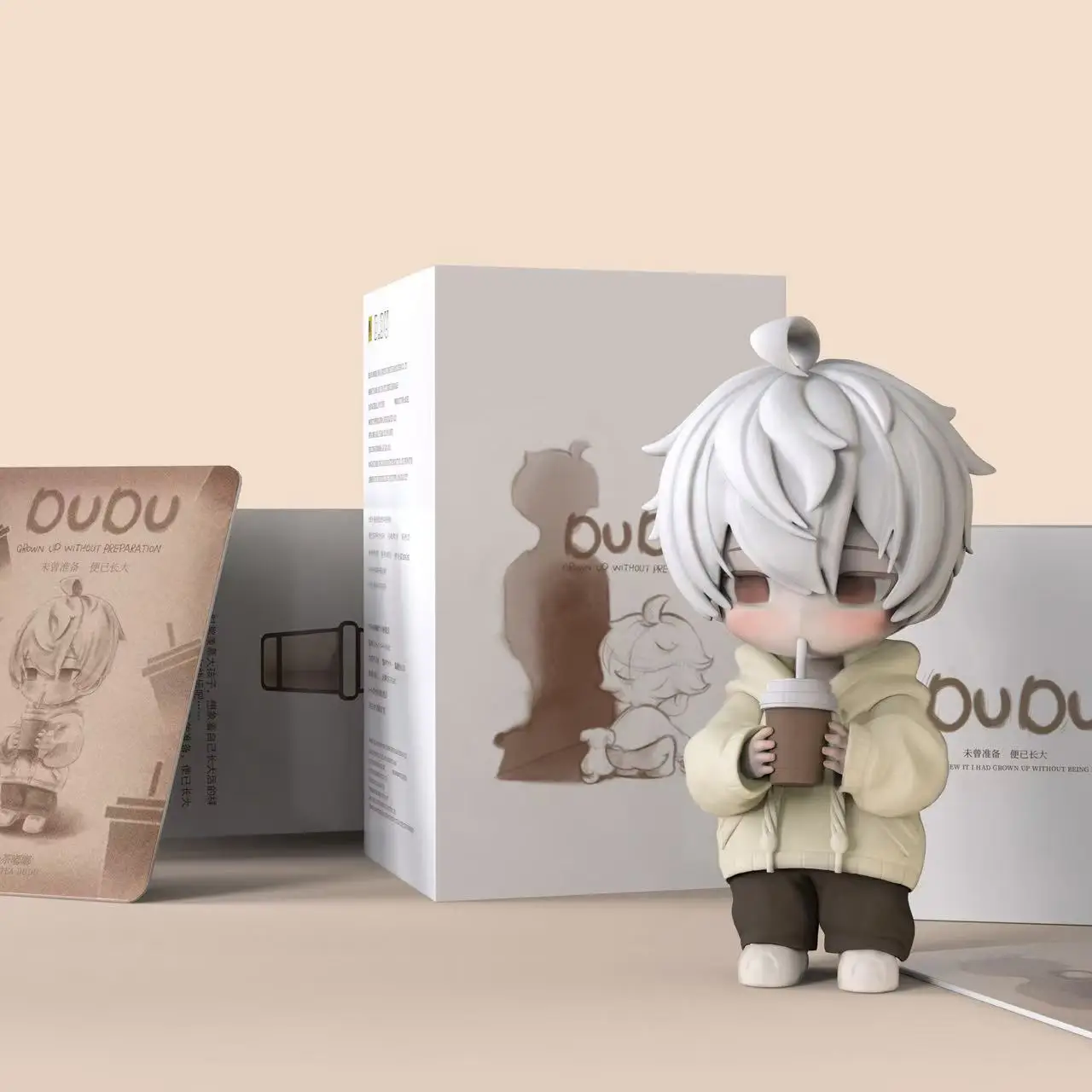 Original Innovative Product D-du Milk Tea Dudu Figure Cute Model Desktop 2D Statue Gift Ornament Spot 2025 New Figure