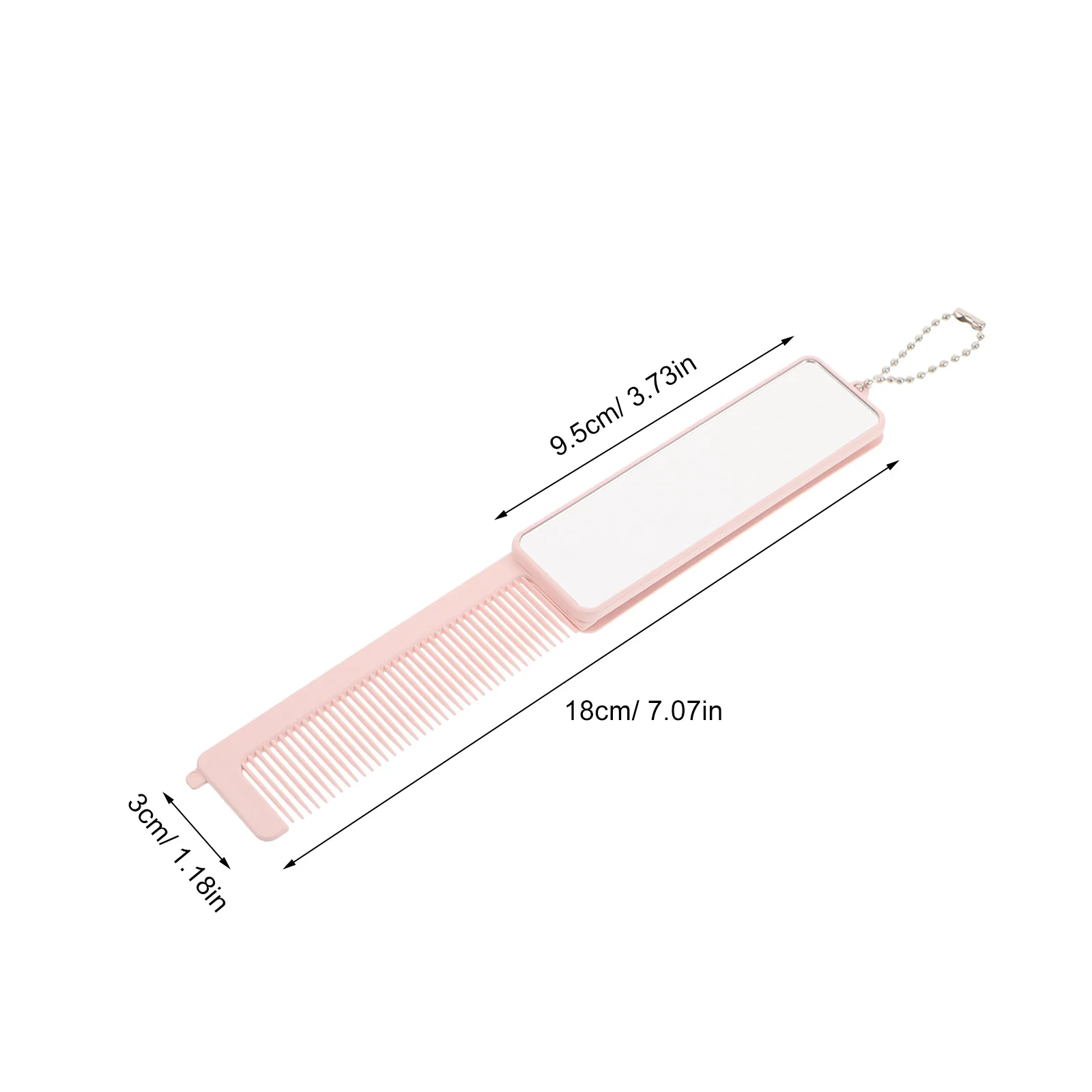 3 pçs portátil mini espelho e pente conjunto compacto dobrável bolso escova de maquiagem acessível ferramenta estilo cabelo para mulher espelho e pente