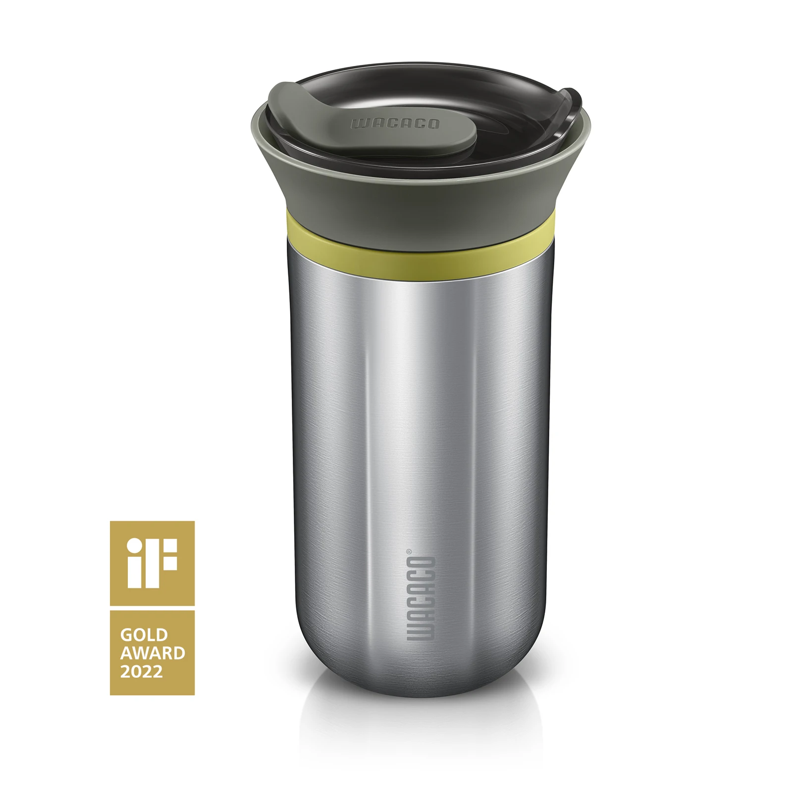 WACACO Cuppamoka Coffee Pot, Portable Drip Coffee Maker with 10 Cone Paper Filter, Stainless Steel Pour Over Coffee Brewer