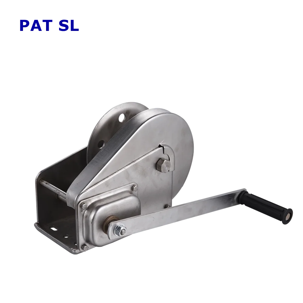 High quality PAT SL 2600LBS stainless steel 304 hand winch with marine brake trailer winch for marine vessels