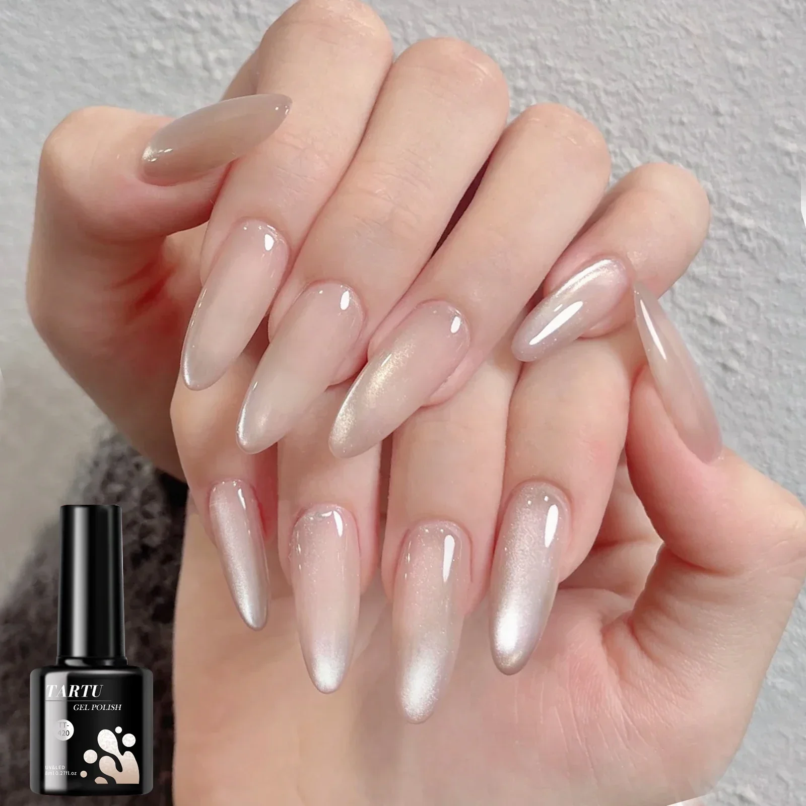 8ML Magnetic Cat Eye Gel Nail Polish Crystal Glassy Romantic Soak Off UV LED Gel Moonlight for Holiday DIY Art Party Birthday