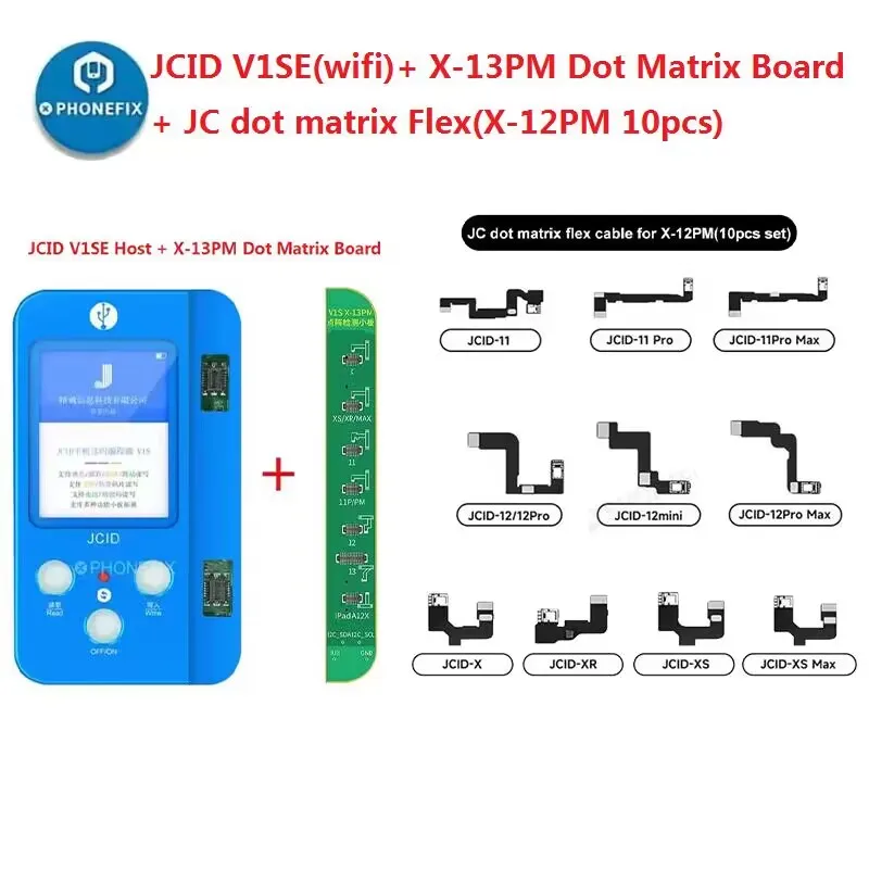 

JCID V1SE Phone Reading Programmer JC Non-removal Face ID Repair FPC Flex Cable for Original Color Dot Matrix Battery Repair