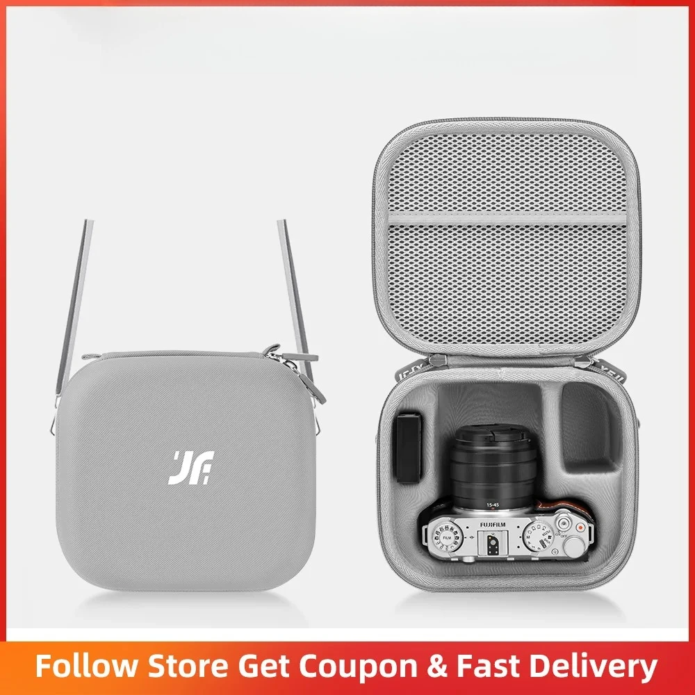 XFJI Travel Carrying Case for FUJIFILM X-M5/X-T50/X-T30 Organizer Storage Bag  PU Shoulder Bag Portable Case Camera Accessories