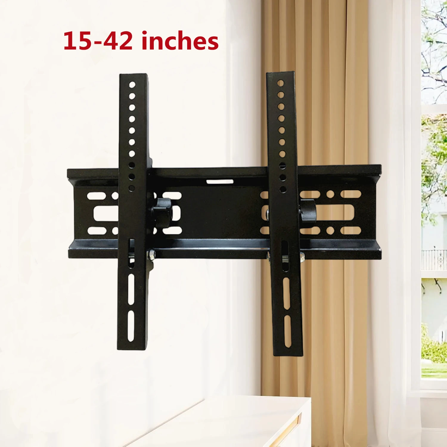 Soporte Universal de montaje en pared para TV LCD LED, soporte de refuerzo ajustable con inclinación para carga de 15 ''-42'', hasta 40kg, VESA, 200mm x 200mm