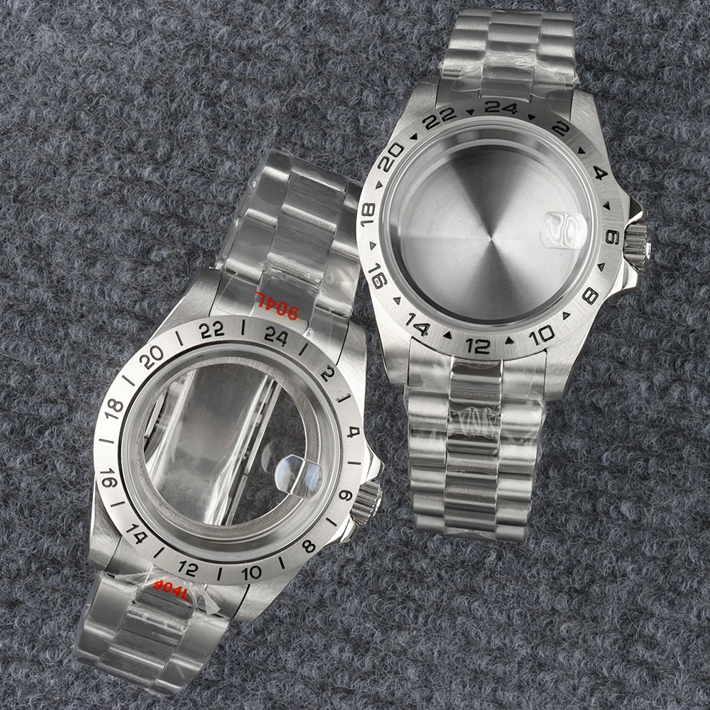 39mm NH35 Case For Explore 2 Case Solid bezel Sapphire glass Jubilee/Presidential Strap Fit GMT nh34 nh35 nh36 nh38 Movement