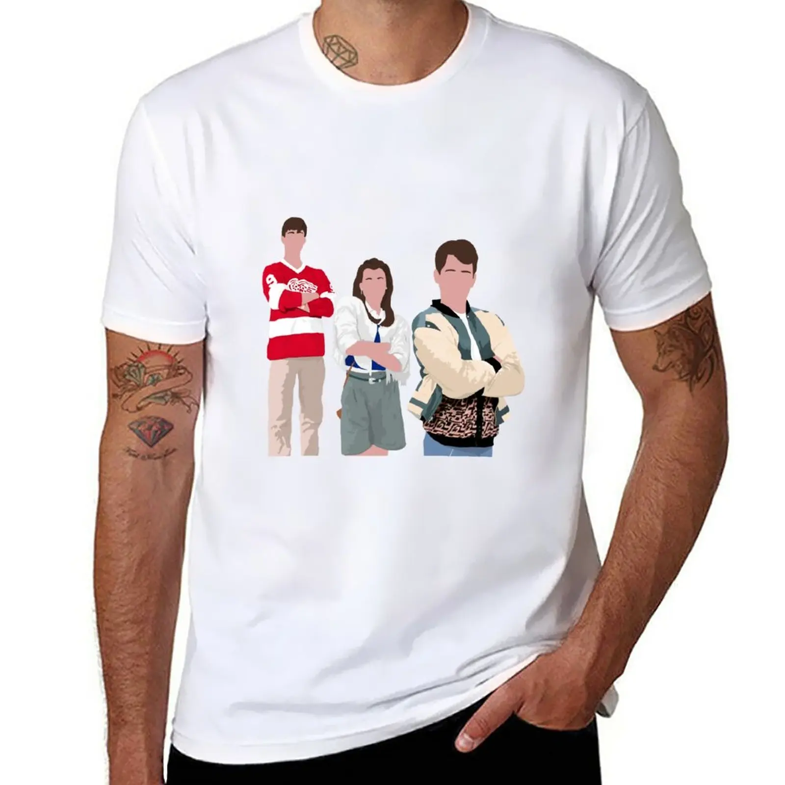 Ferris Bueller Art T-Shirt vintage clothes blacks black t shirts for men