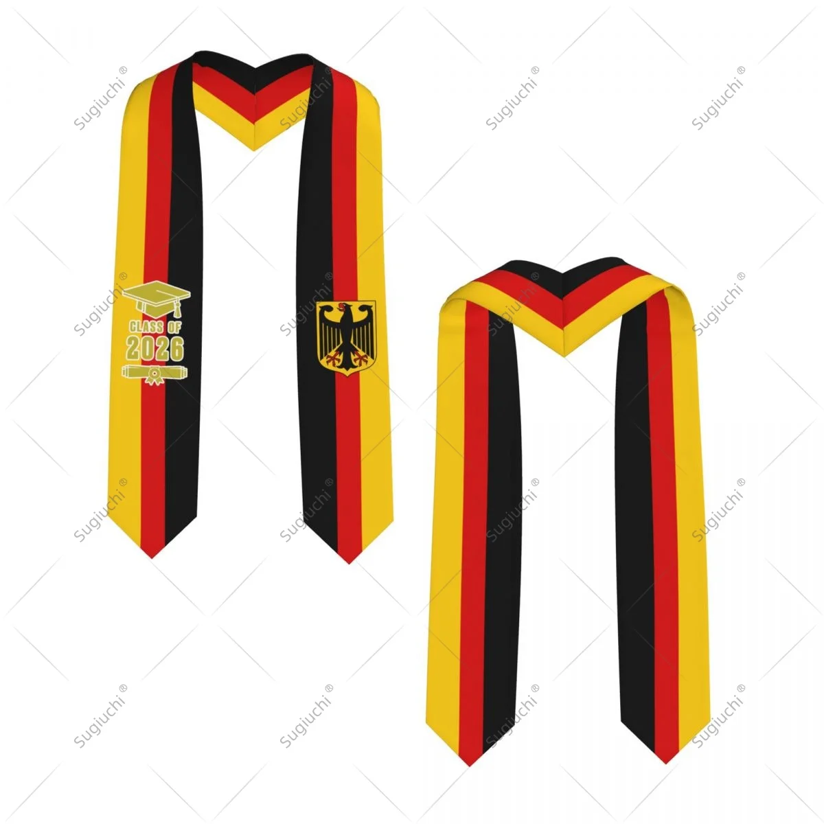 

Germany Flag Class Of 2026 Graduation Stole Sash Scarf For International Students Proud Ceremony Adult Unisex