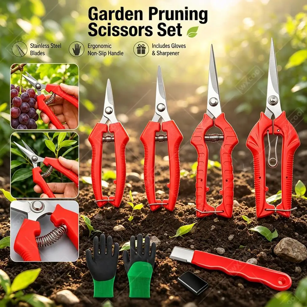 Garden Pruning Shears Fruit Picking Small Scissors Potted Branches Scissors Household Hand Tools Orchard Farm Gardening Tools