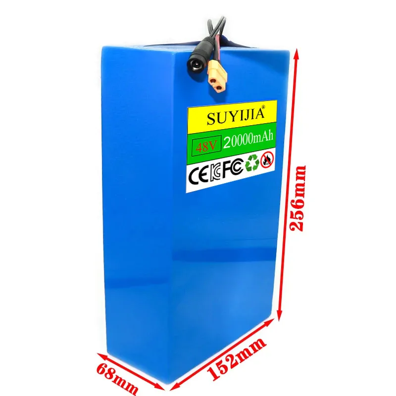 Batterie Lithium-ion 48V 20ah 13s8p 48V 20000 Batterie Électrique MAh 2000W, BMS 50A Intégré + Chargeur