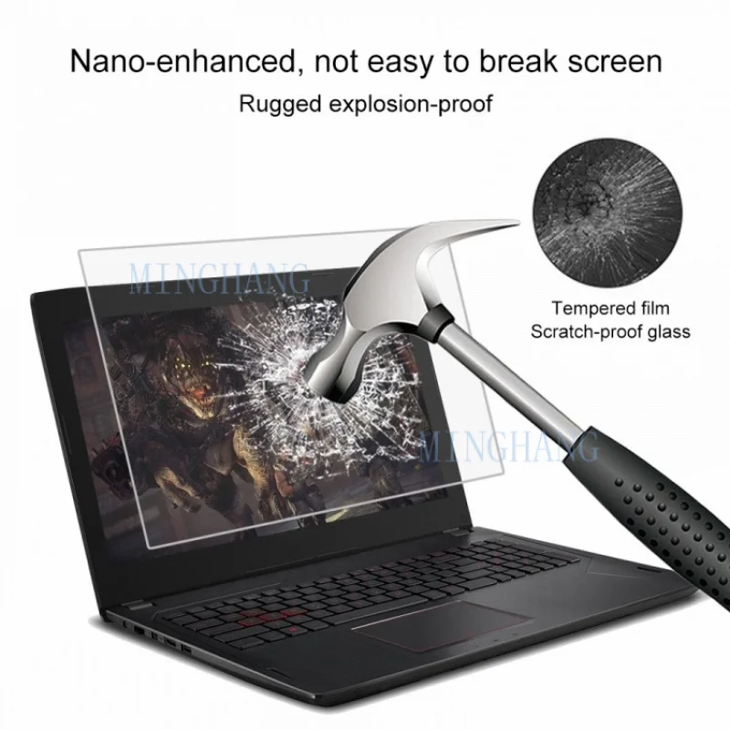 M    Laptop HD Tempered Glass Screen Protector, Anti-Glare, 16:9, Easy Fit