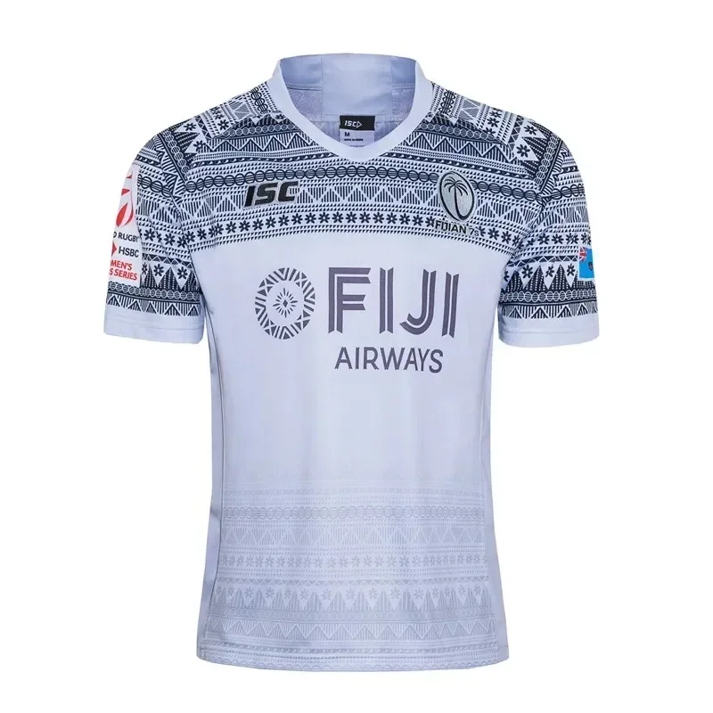 Summer Explosive Fiji Rugby Jersey Home Jersey 3D Printing Men\'s Outdoor Sports Breathable Quick-drying T-shirt Casual Fitness