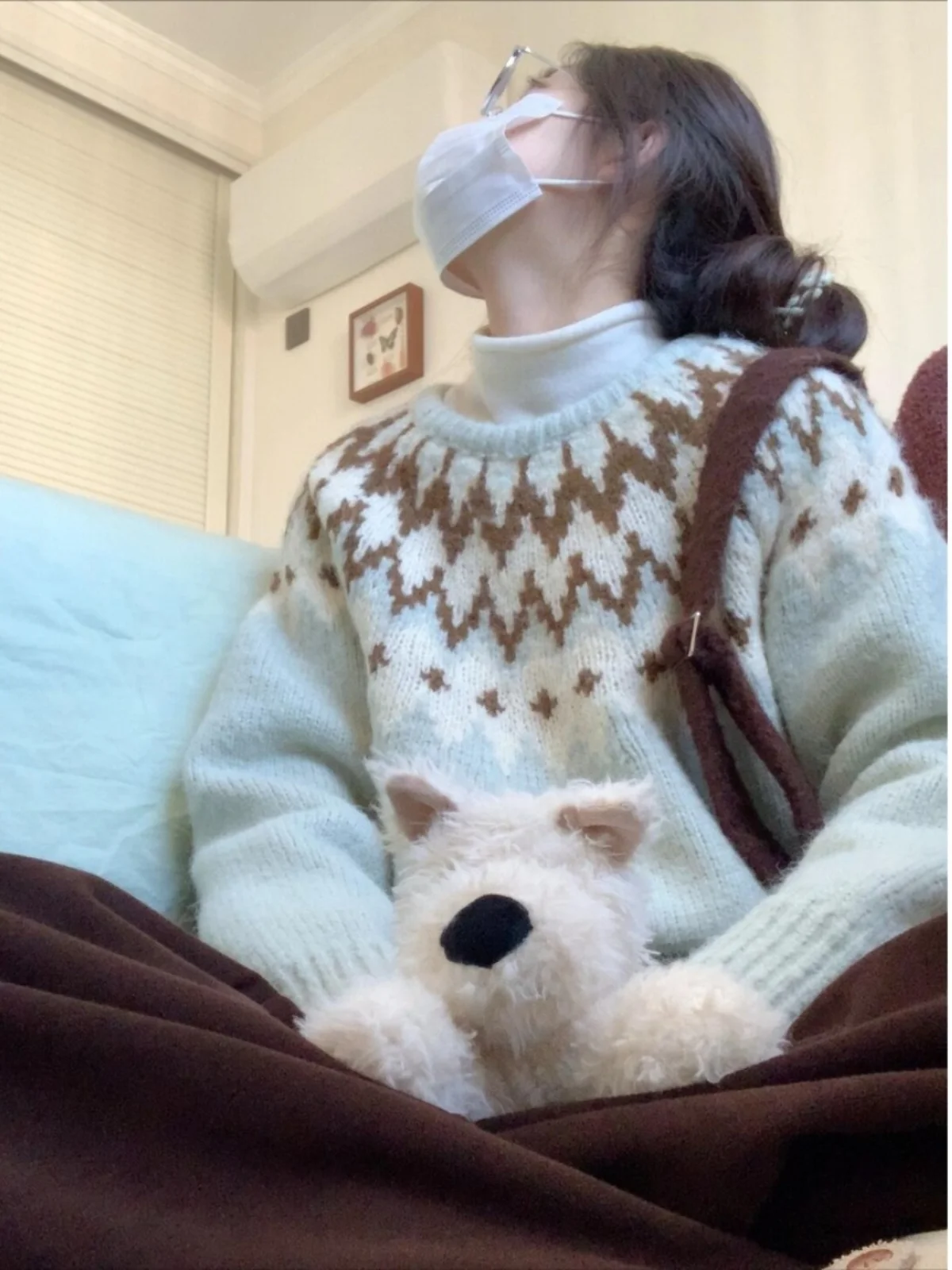 

Корейский ретро Fair Isle вязаный длинный свитер Све женский весенне-осенний свободный удобный свободный утягивающий модный топ