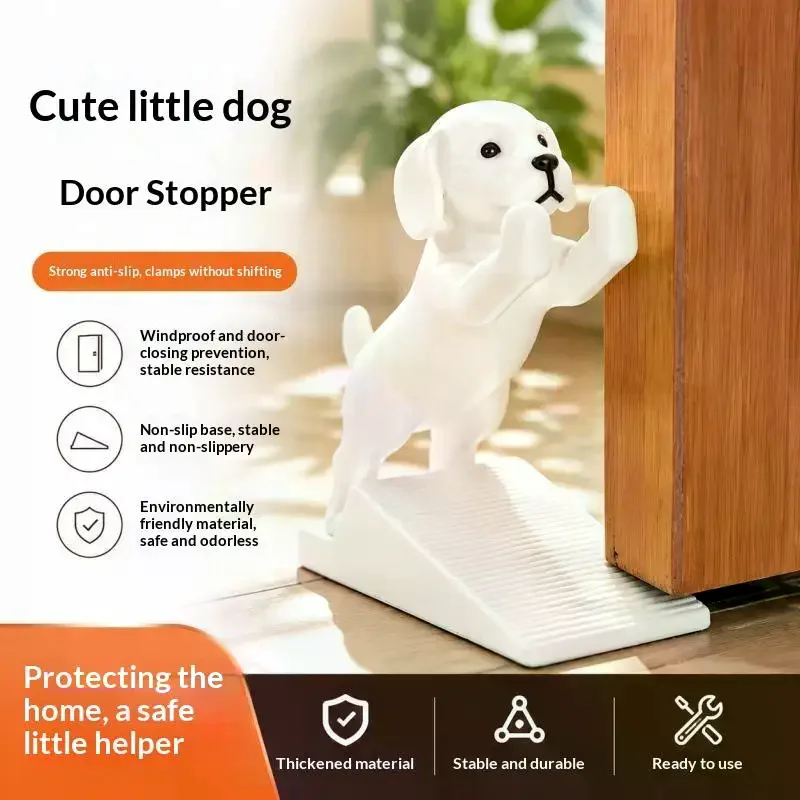1pc 3D Printed Cute Puppy Door Stop Movable Dog Shape Funny Healing Decor Door Wedge