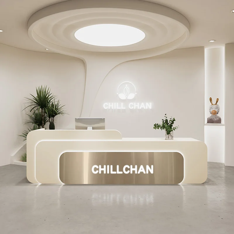 Checkout Front Desk Reception Counter Boutique Classic Clinic Reception Desks Beauty Salon Mostrador Recepcion Office Furniture