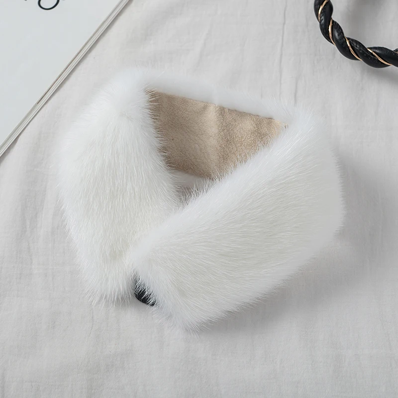 Real Mink Fur Scarf For Neck Protection Winter Thickened And Warm Fashion Fur Scarf For Women Luxury Genuine Mink Fur Scarves