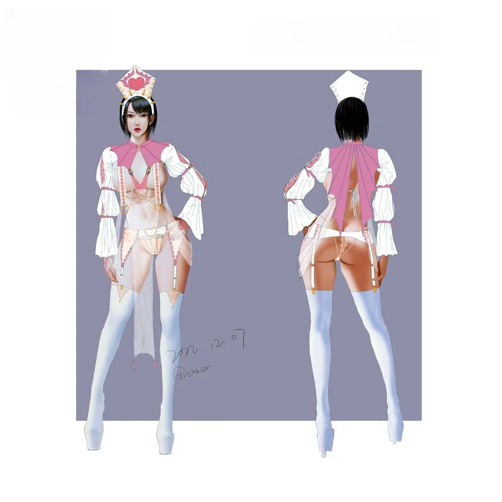 AGCOS Original Design Bishop Enchantment Sweet Nun Cosplay Costume Woman Halloween Uniforms Nun Lingeries Sexy Cosplay