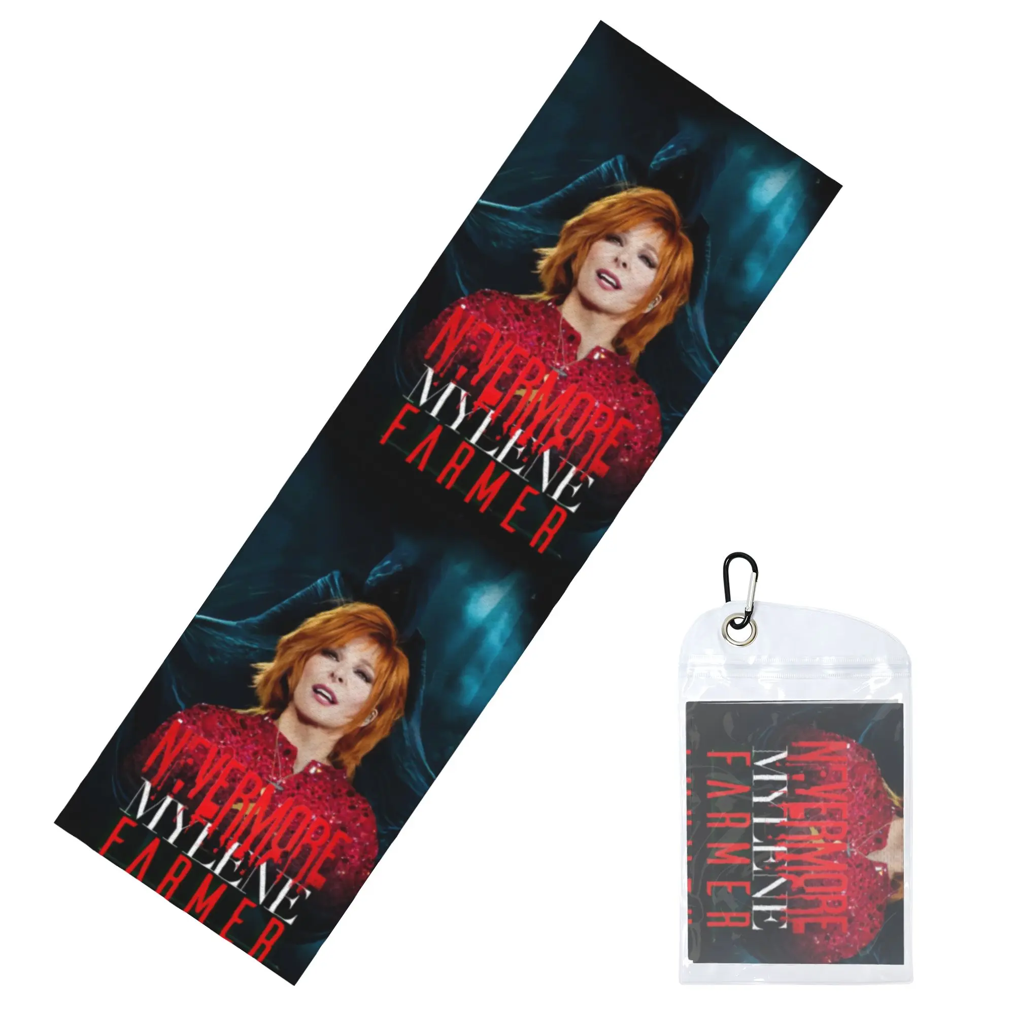 Mylene Farmer French Singer Actor Cold Exercise Towel   Super Soft Breathable Instant Cooling Towel Yoga Towels
