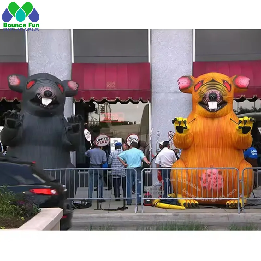 

5m16ft Giant Inflatable Rat Grey Mouse Animal Model Balloon Inflatable Cartoon Character For Advertising Event