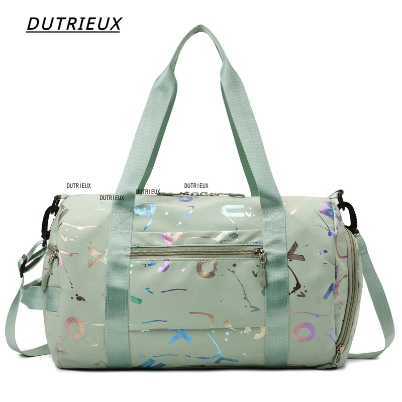 Gym Yoga Sport Dance Bag For Girl Boy Graffiti Letters Printing Travel Fitness Siwmming Dry Wet Waterproof Crossbody Deffle Bag