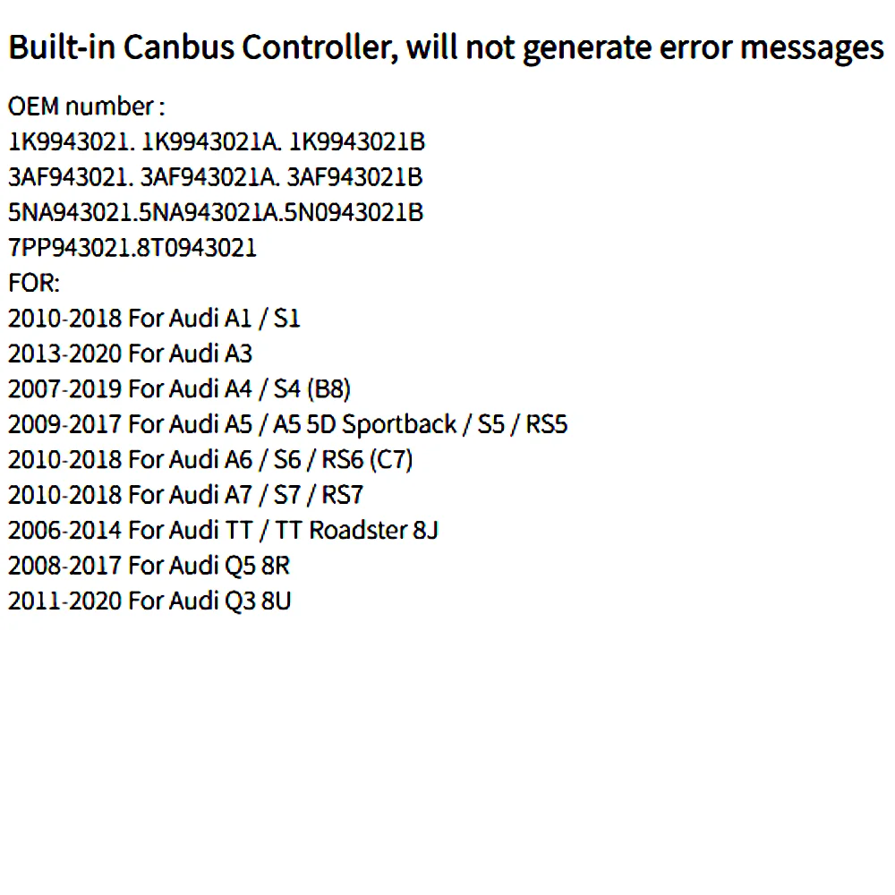 2 قطعة ضوء لوحة ترخيص LED ، 6500 كيلو درجة حرارة اللون ، مناسبة لأودي Q3 Q5 A1 S1 A3 A4 S4 A5 A6 S6 RS6 A7 S7 RS7 TT Canbus