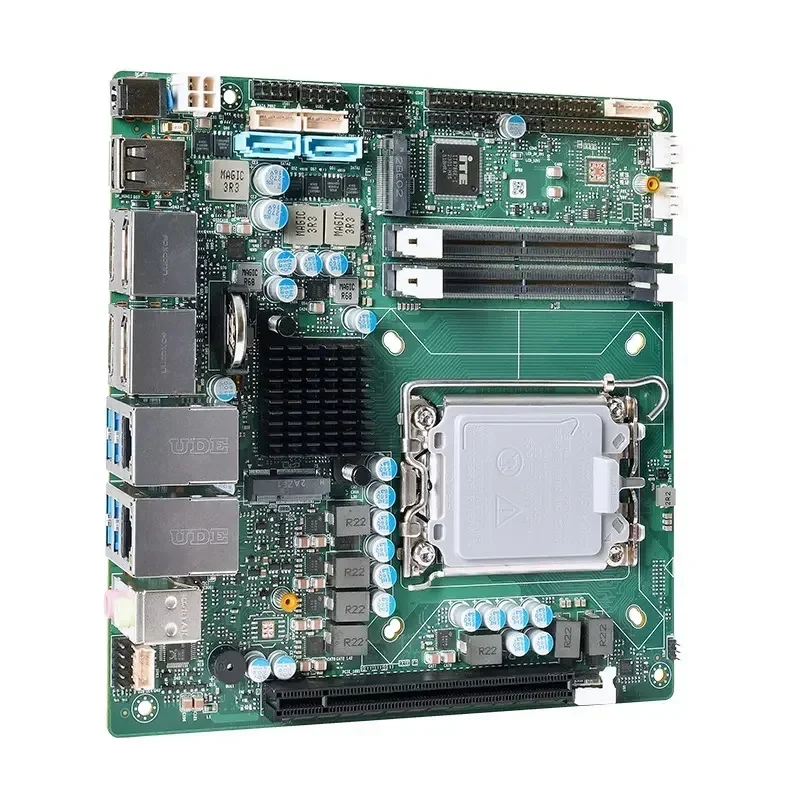 Zunsia OEM PCIe_X16 LGA 1700 Industrial Mainboard H610 12th/13th Gen 2*LAN DDR5 X86 Linux Micro ATX Motherboard with LVDS+2DP