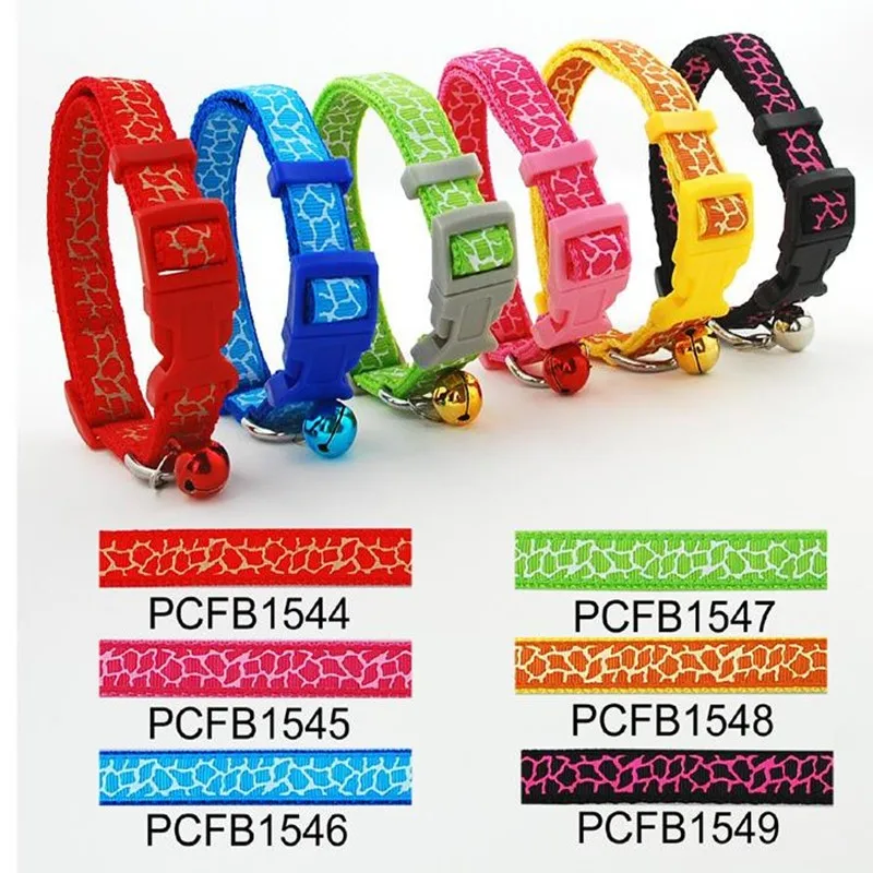 Pet Products Dog Supplies Color Nylon 1.5cm Classic Pet Dog Dots Print Insert Buckle Basic Collars 3 Pcs/lot