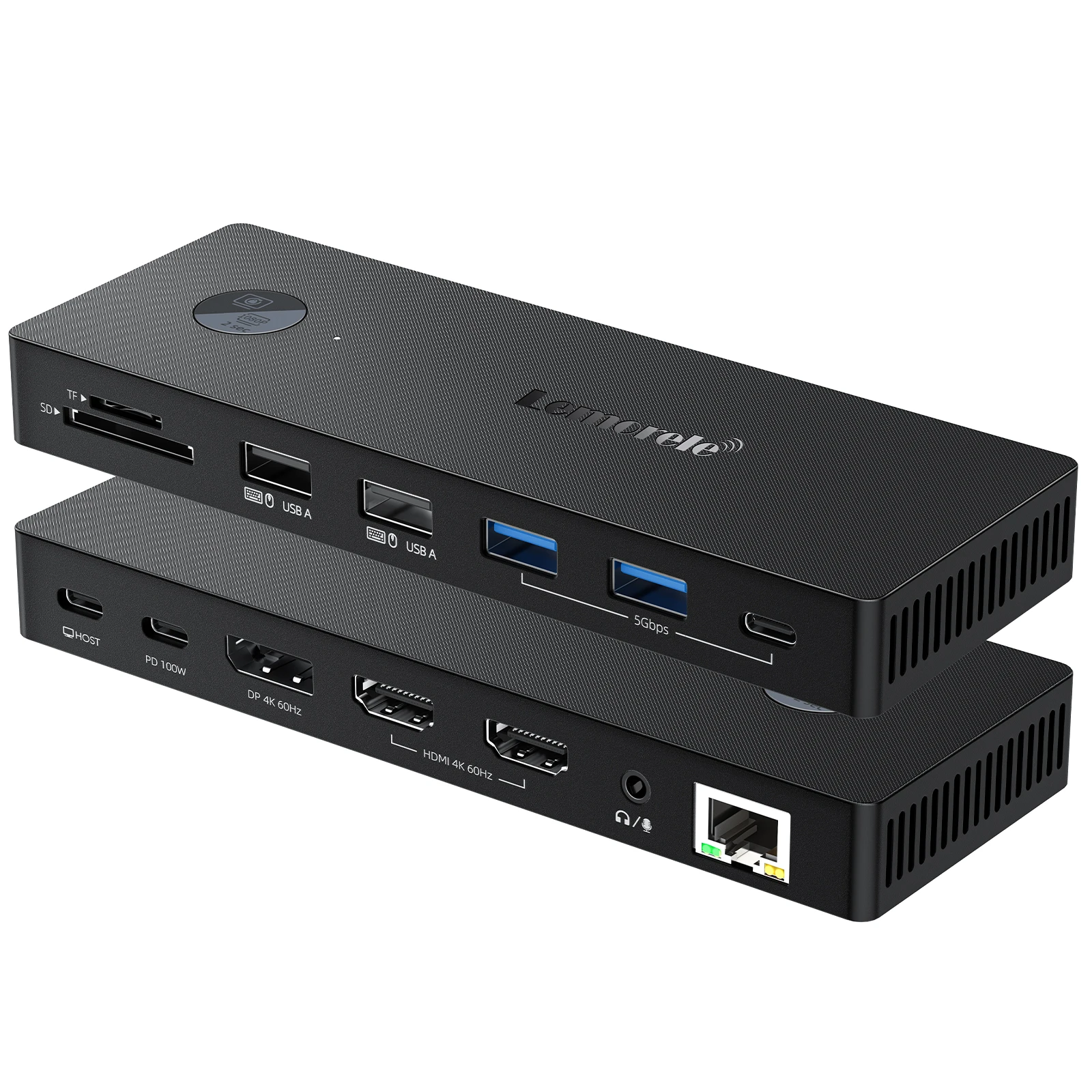 

Lemorele 13-Ports Hub 5Gbps USB A/C Data Transfer Hub With RJ45 Double HDMI PD 4K@60Hz PD 100W for Laptop Multi-Port Expander