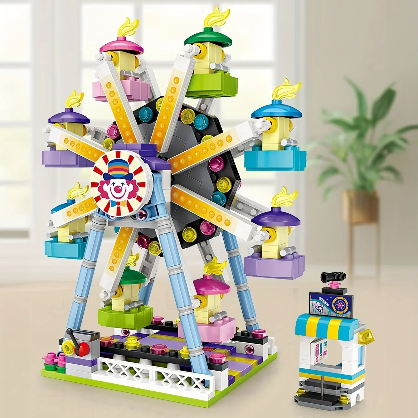 LOZ Playground Ferris Wheel Mini Building Blocks For Birthday Gift Indoor Decoration To Exercise Hands-on Ability Brick for Toys