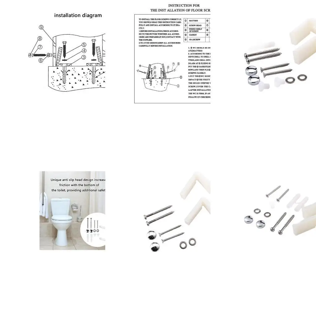 

Y1UD Quality Sturdy L Toilet Bolts Portable for Hotel and Public Restroom Use