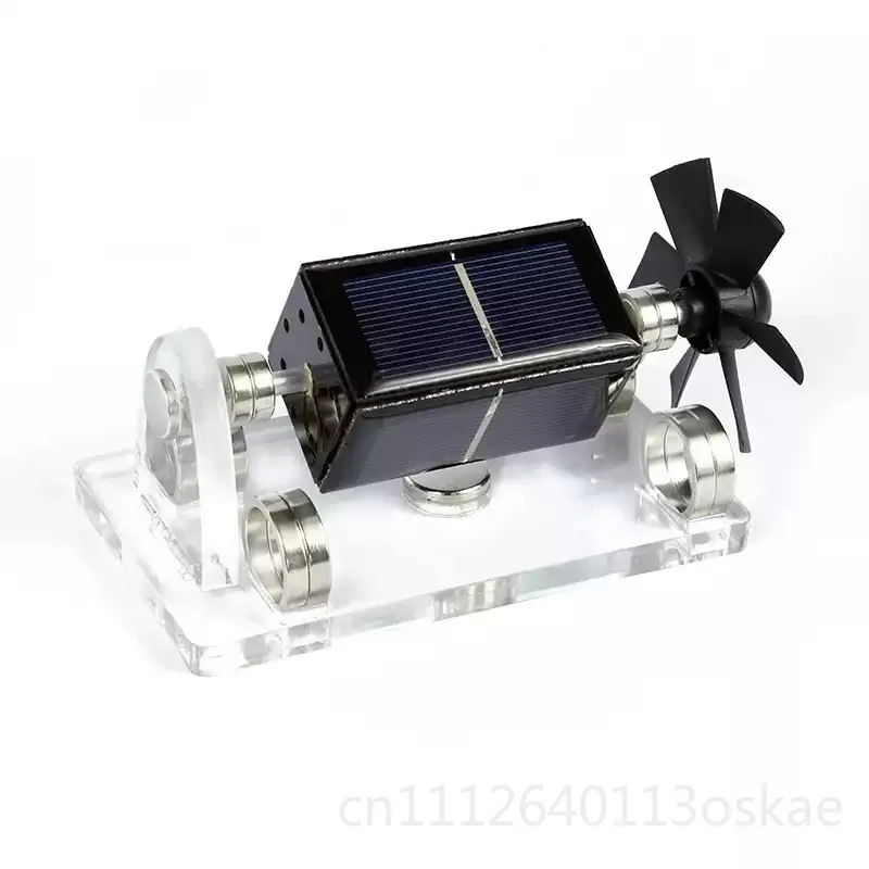 Creative Maglev Solar Motor Fan Blade Ornaments - Modern Simple Style Desktop Educational Art Decor Unique Scientific Gifts