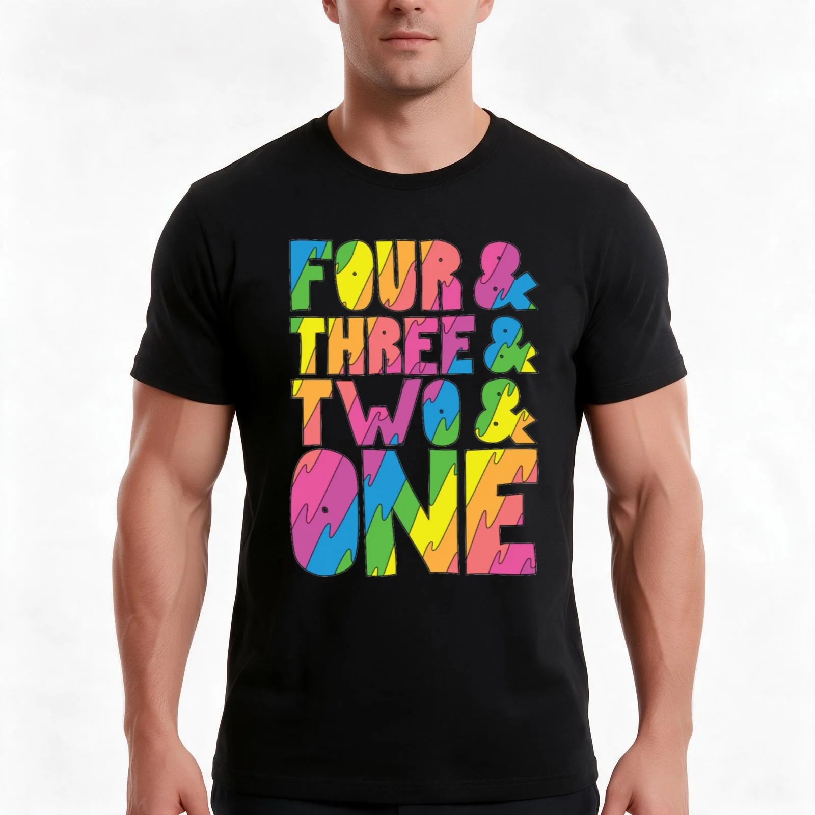 Broad City Intro Countdown T-Shirt, Summer Casual Cotton Tee, Oversized Streetwear Tops, Vintage Graphic Print, Unisex Men Women