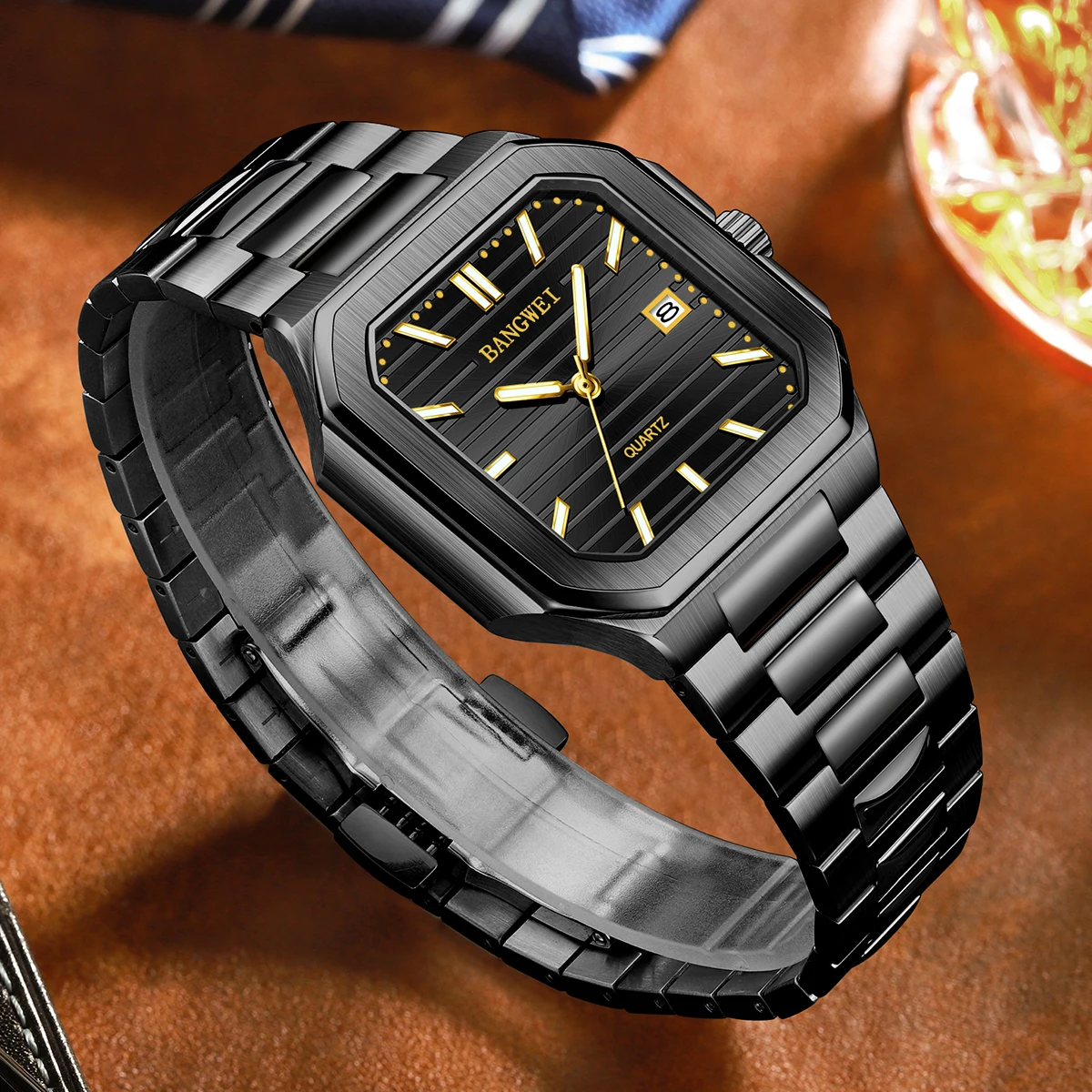 BANGWEI 2026 Business Man Watch Waterproof Luminous Date Classic Watches For Men Stainless Steel Men's Quartz Wristwatch Reloj