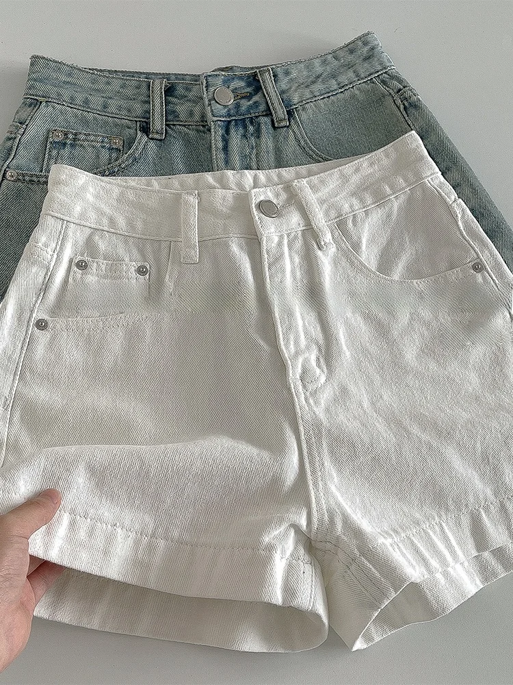 

High Waist Versatile Distred Wide Leg Pants Summer 2025 New Women's Faionable ort Jeans Clothing Sle Wide Leg Jeans