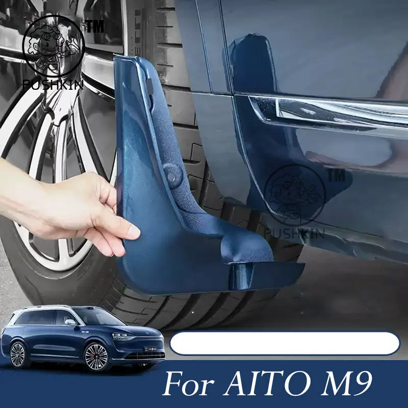 

For AITO M9 WENJIE M9 2025 2024 Car Wheel Mud Flaps Splash Guards MudFlaps Front Rear Fender TPE Mudguards Protector