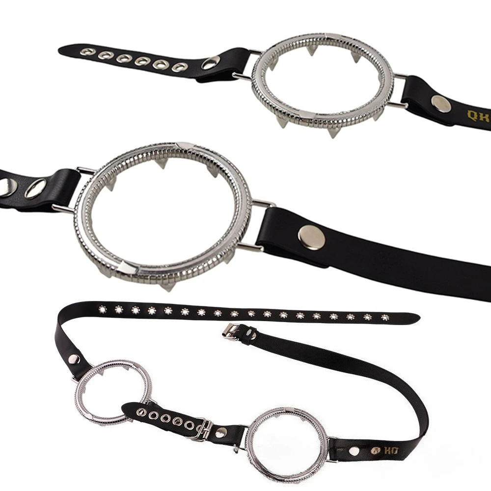 Stainless Steel Nipple Pleasure Tools PU Leather Bra Chest Bandage BDSM Adult Sex Toy for Women Adult Game