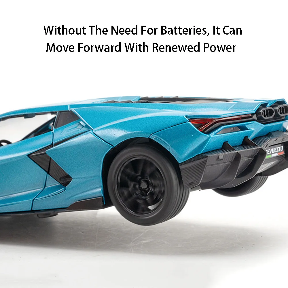 1:24 REVUELTO aleación Diecast modelo coche juguetes coches deportivos 4 puertas abiertas tirar hacia atrás sonido luz vehículo de carreras Festival regalo para niño