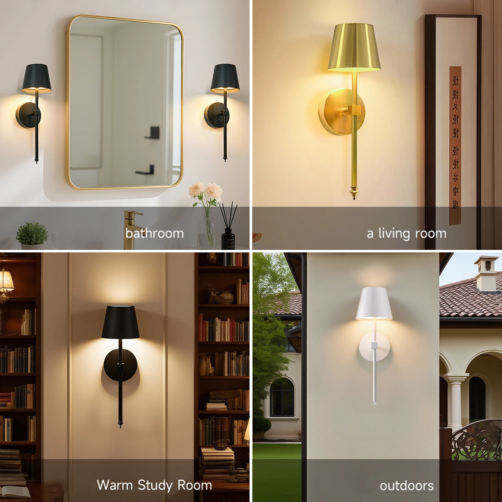 2 pièces mur LED lumière Rechargeable décor à la maison applique télécommande gradation chambre salon intérieur détachable éclairage mural