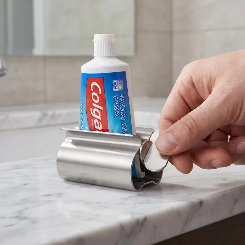Stainless Steel Toothpaste Squeezer Tube Roller Wringer Rotate Dispenser for Ointments Cosmetics Bathroom Accessories Home
