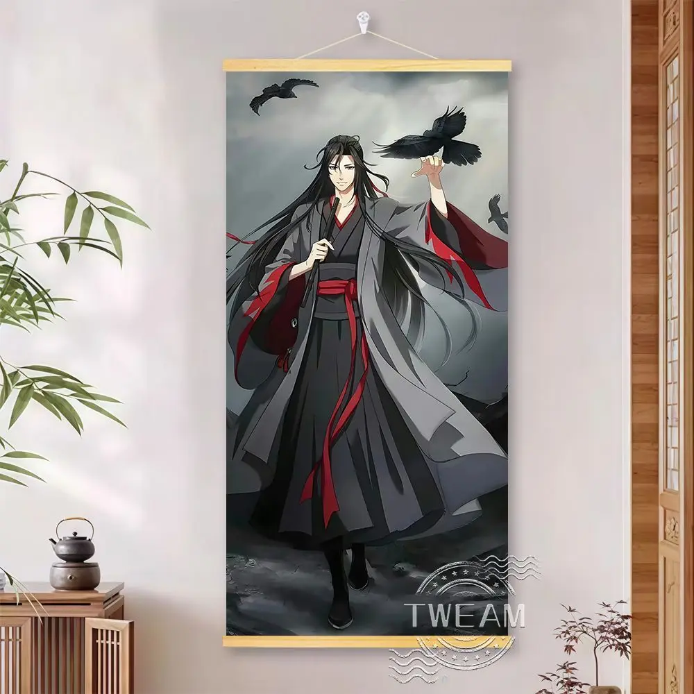 

Mo Dao Zu Shi Anime Poster Scroll Hanging Wall Art Lan Wangji Wei Wuxian Xiao Xingchen Home Decor Anime Room Decor Manga Gift