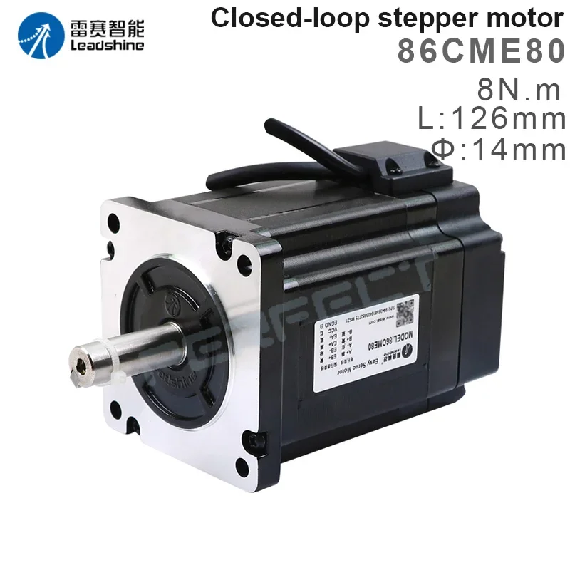 

86CME80 Leadshine CNC Closed Loop Stepper Motor 8N.m Shaft 14mm 4-leads 4000PPR with Keyway can Match CL86H Driver