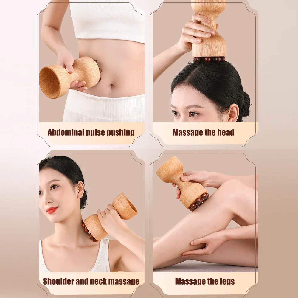 

1PCS Wooden Massager Therapy Tool, Anti Cellulite, Maderoterapia, Lymphatic Drainage, Relief Muscle Tension, for Full Body Use