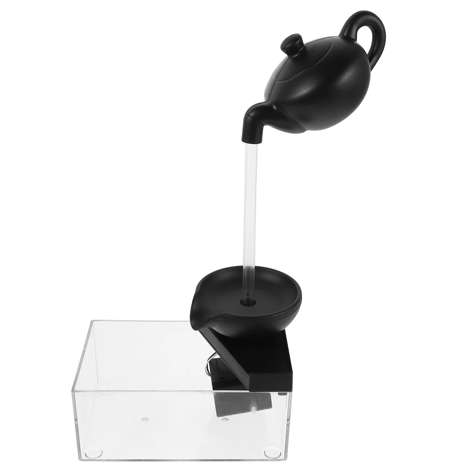 

1Set Indoor Tabletop Water Fountain Floating Teapot Desktop Decoration Small River Water Feature for Living Room Office