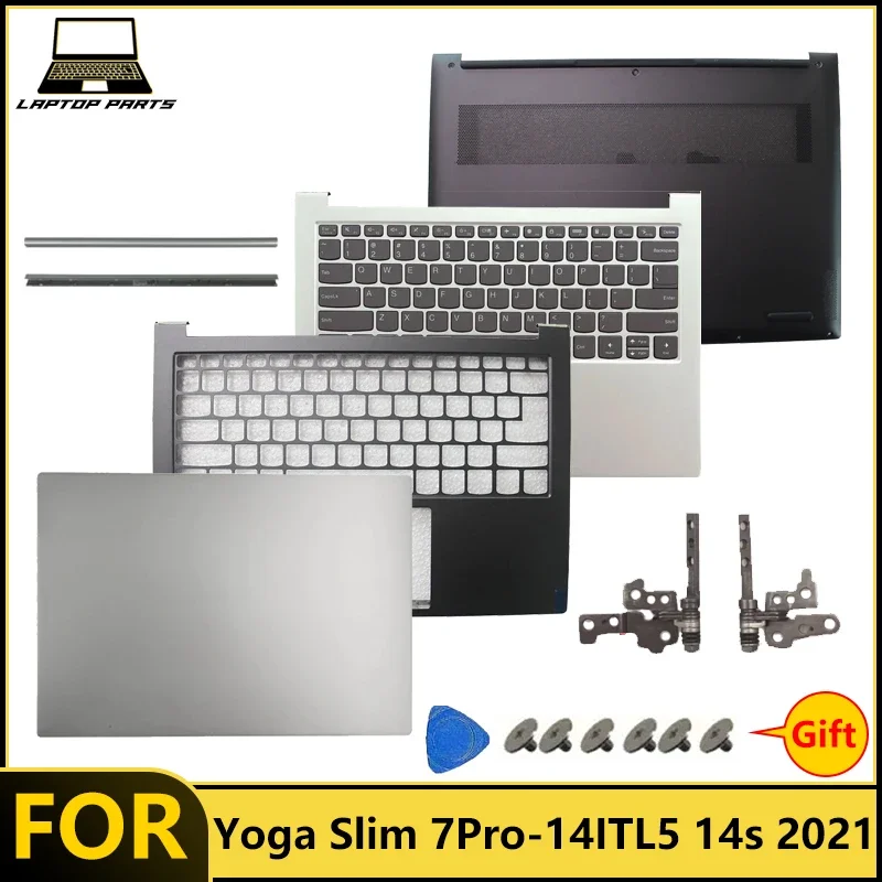 New For Yoga Slim 7Pro-14ITL5/14ACH5/14IHU5/14ARH5 Yoga 14s 2021 Laptop LCD Back Cover Keyboard Upper Palmrest Bottom Case Hinge